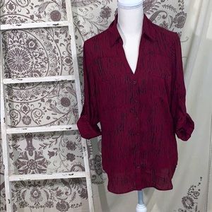 Wine Black Portofino Slim Fit Shirt